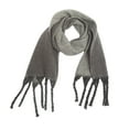 thumbnail image 1 of Duoif Warm Scarf for Women Winter Soft Shawl Europe and The States Winter Thickened Collar Loop Yarn Coarse Fringe Gradient Color Scarf for Women Grey, 1 of 2