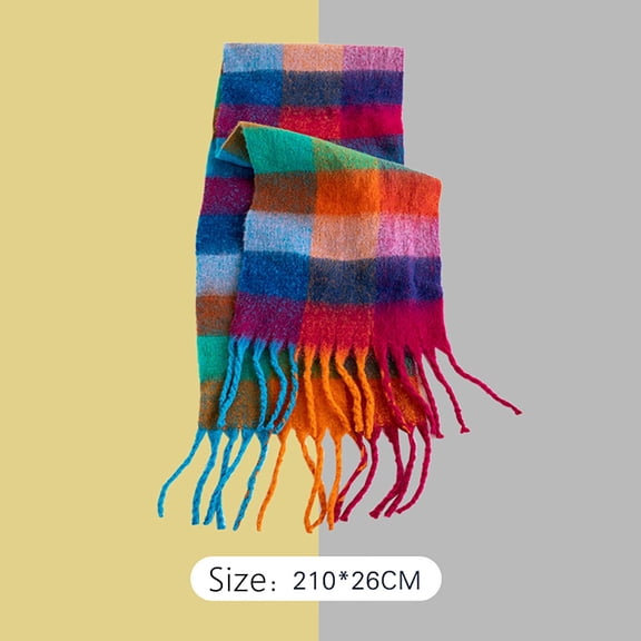 Duoif Warm Scarf for Women Winter Soft Women's Outdoor Fashion Casual Versatile Atmosphere Warm Winter Scarf for Women Red