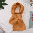 thumbnail image 1 of Duoif Winter Scarf for Women Warm Solid Color Scarf for Women Autumn and Winter Solid Color Patch Versatile and Fashionable Knitted Scarf for Men Gold, 1 of 3