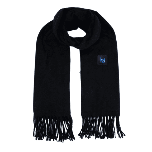Duoif Winter Scarf for Women Faux Heating Scarf Solid Color Heating Scarf Men and Women New Heating Scarf (Charging Not Included) Scarf for Men Black