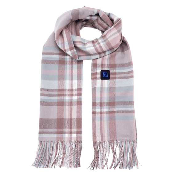 Duoif Winter Scarf for Women Faux Heating Scarf Solid Color Heating Scarf Men and Women New Heating Scarf (Charging Not Included) Scarf for Men Pink