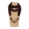 thumbnail image 1 of Duoif Women Scarf, Women Pendant Scarf with Tassel Jewelry Scarves Scarf Shawl Brown, 1 of 5