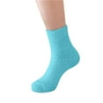 thumbnail image 1 of Duoif Women's Fuzzy Slipper Socks Warm Soft Winter Plush Under $5, Mint Green One Size, 1 of 6