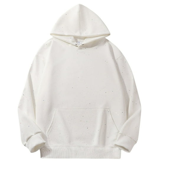 Duoif Women's Hoodies, Women's Trendy Graphic Sweatshirt - Kawaii Long Sleeve Top Womens Sweatshirt White M