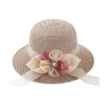 thumbnail image 1 of Duoif Women's Wide Brim Sun Hats with Bowknot, Boho Summer Beach Hat,Floppy Hat, Outdoor Sun Protection Hat, 1 of 2