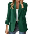 thumbnail image 1 of Duoif Womens Blazer Women's Casual Formal Long Sleeved Jacket Light Spring Summer Cardigan Blazers for Women Business Casual Green XL, 1 of 5