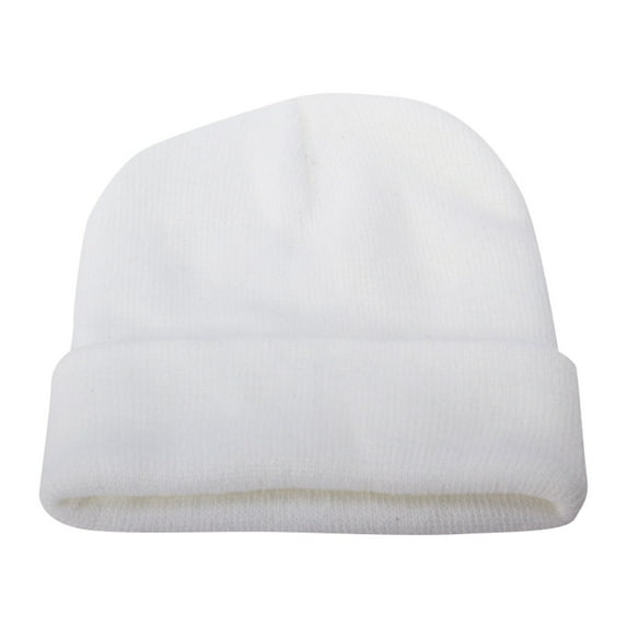Duoif Womens Hats Unisex Knitted Hat Autumn and Winter Couple Simple Pullover Hat Beach Hats for Women White