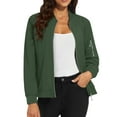 thumbnail image 1 of Duoif Womens Jacket, Women's Jacket Casual Coat Zip up Outerwear Windbreaker with Pockets Jackets for Women Blackish Green L, 1 of 9