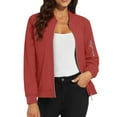 thumbnail image 1 of Duoif Womens Jacket, Women's Jacket Casual Coat Zip up Outerwear Windbreaker with Pockets Jackets for Women Brick Red M, 1 of 9