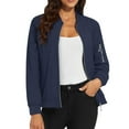 thumbnail image 1 of Duoif Womens Jacket, Women's Jacket Casual Coat Zip up Outerwear Windbreaker with Pockets Jackets for Women Navy M, 1 of 9