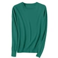 thumbnail image 1 of Duoif Womens Sweaters Light Sweaters Long Sleeve Crew Neck Lightweight Soft Knitted Pullover Knitted Blouse Sweaters for Women Green XL, 1 of 5