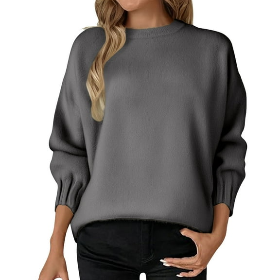 Duoif Womens Sweaters Women's Open Front Cardigan - Lightweight Soft Knit Outerwear Sweaters for Women Grey S