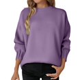 thumbnail image 1 of Duoif Womens Sweaters Women's Open Front Cardigan - Lightweight Soft Knit Outerwear Sweaters for Women Purple S, 1 of 5