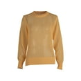 thumbnail image 1 of Duoif Womens Sweaters, Women's Round Neck Long Sleeved Pullover Slim Fitting Temperament Sweater Plush Sweaters for Women Yellow L, 1 of 9