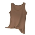 thumbnail image 1 of Duoif Womens Tank Tops, Sleeveless Crew Neck Loose Fit Summer Clothes Summer Tops Brown XXL, 1 of 7