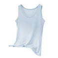 thumbnail image 1 of Duoif Womens Tank Tops, Sleeveless Crew Neck Loose Fit Summer Clothes Summer Tops Light Blue XXL, 1 of 7
