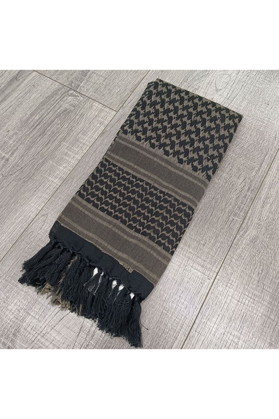 Womens Winter Scarves, Arab Plaid Fringe Lightweight Scarf Cotton Head Neck Scarf with Tassel for Outdoor Camping Accessory Unisex Scarf for Women Bronze