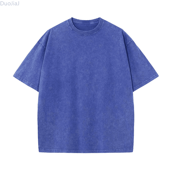 Duojiaj Washed Drop Shoulder T Shirt For Retro Oversized Short Sleeve Tee With Batik Style Casual Comfort Fit Womens T Shirts