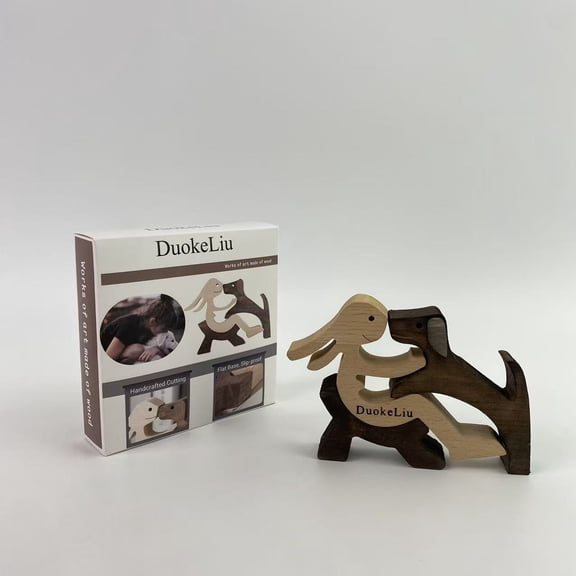 DuokeLiu Works of art made of wood, Wood Decor Accents Craft Figurine for Bedroom Home Office Shelf Decor Gift Natural ECO Friendly