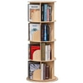 thumbnail image 1 of Duoku 360° Rotating Bookshelf Tower, 4-Tier Bookcase for Kids & Adults - Solid Wood Corner Shelf, 1 of 7