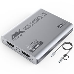 Duomigo USB 3.0 4K HDTV Video Capture Card with Loop-Out, 1080P 60FPS/2K 30FPS, Audio Video Capture for Computer Gaming, Compatible with PS5, Switch, Xbox ,Camera, PC, OBS