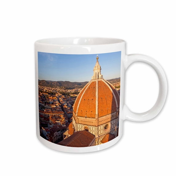 3drose, Duomo Santa Maria Del Fiore and Skyline over Florence, Italy, 11oz Mug