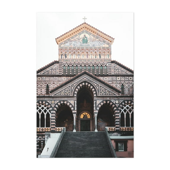 Duomo di Amalfi 01 - Amalfi Campania Italy Photography Architecture Travel Poster Art Deco Unframed Wall Art Print 4 x 6 inches