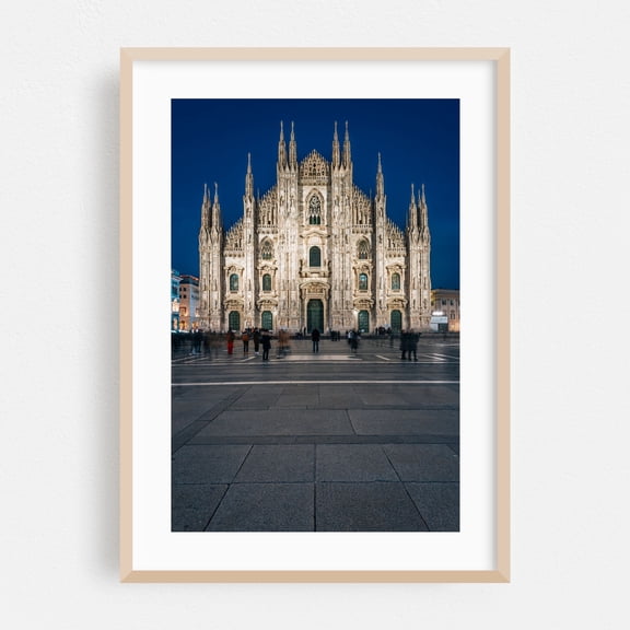 Duomo di Milano 04 - Milan Lombardy Italy Photography Oak Framed Wall Art Print 16 x 24 inches