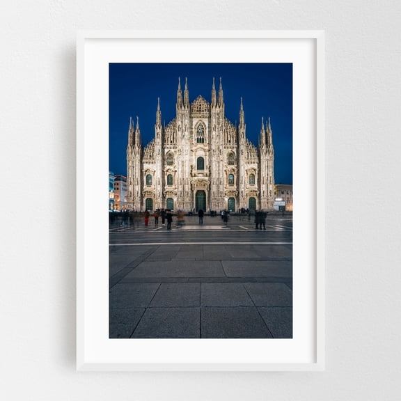 Duomo di Milano 04 - Milan Lombardy Italy Photography White Framed Wall Art Print 16 x 24 inches