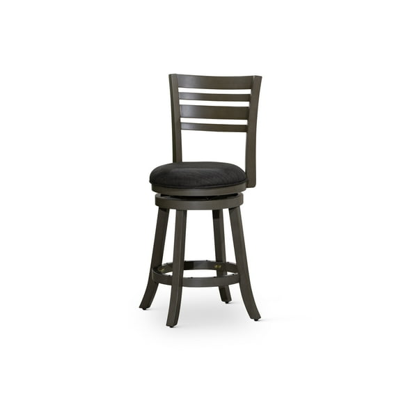Duosong Counter Height Slat Back Swivel Stool, Gray