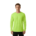 thumbnail image 1 of ZBORIBER Men's Quick Dry UPF 50+ UV Sun Protection Moisture Wicking Long Sleeve T-Shirt for Casual Workout,Sizes S-3XL,Highlighter Green, 1 of 9