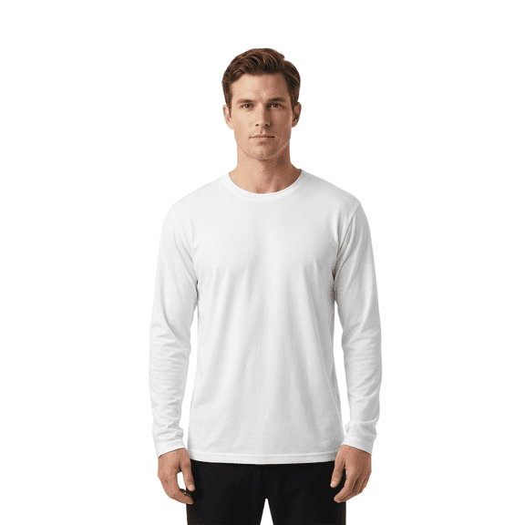 ZBORIBER Men's Quick Dry UPF 50  UV Sun Protection Moisture Wicking Long Sleeve T-Shirt for Casual Workout,Sizes S-3XL,White
