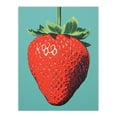 thumbnail image 1 of Duotone Dessert Red Strawberry Extra Large XL Wall Art Poster Print, 1 of 5
