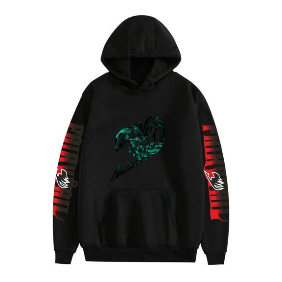 Duoxingbao  2025 Hot Selling Japanese Anime Fairy Tail European Size Loose Fit Hooded Sweatshirt for Men and Women