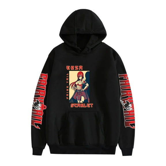 Duoxingbao  2025 Hot Selling Japanese Anime Fairy Tail European Size Loose Fit Hooded Sweatshirt for Men and Women