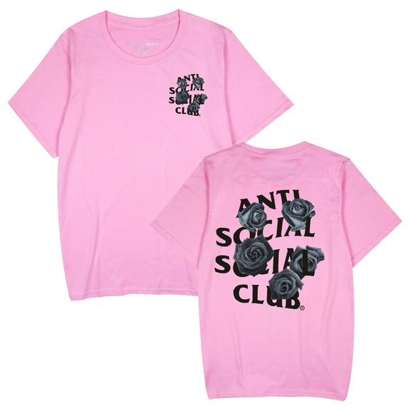 Duoxingbao ANTI SOCIAL SOCIAL CLUB floral t-shirt pure cotton breathable short-sleeved summer unisex 3D printed clothing