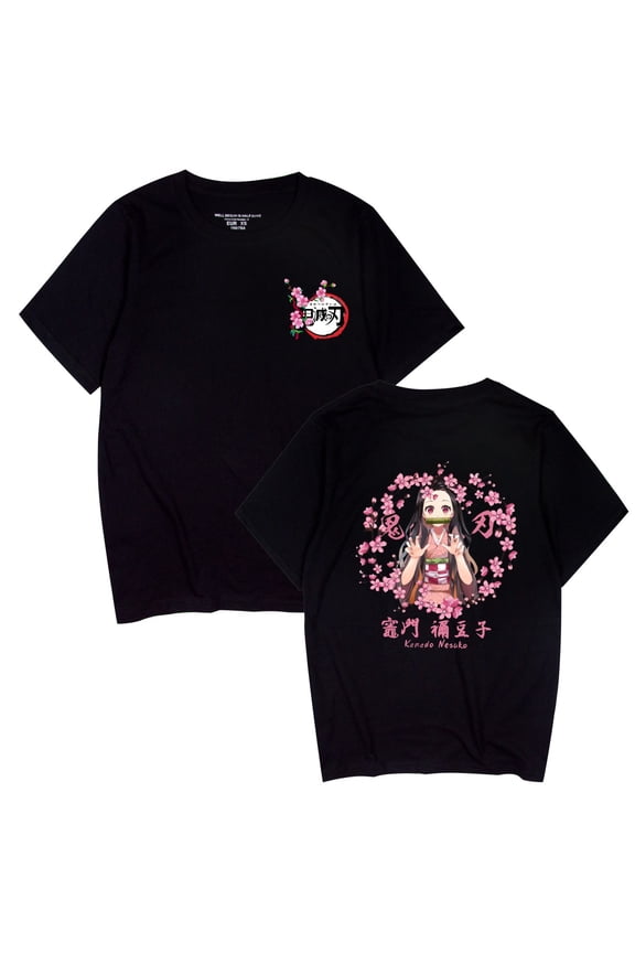 Anime Demon Slayer Casual Cartoon Loose Short-Sleeve T-Shirt Couple Style