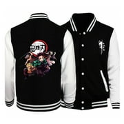 DUOXINGBAO Anime Demon Slayer peripheral loose casual print fashion men's and women's autumn and winter cardigan single-breasted jacket