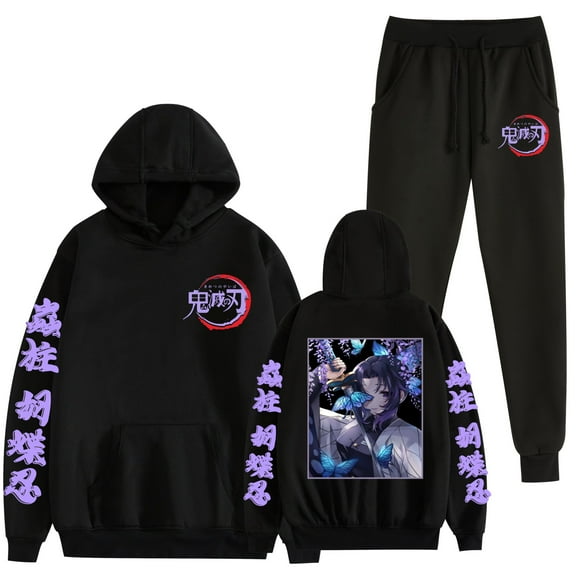 Duoxingbao Anime Demon Slayer surrounding loose casual printed fashion men's and women's autumn and winter hoodie suit