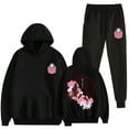 thumbnail image 1 of Duoxingbao  Anime Demon Slayer surrounding loose casual printed fashion men's and women's autumn and winter hoodie suit, 1 of 5
