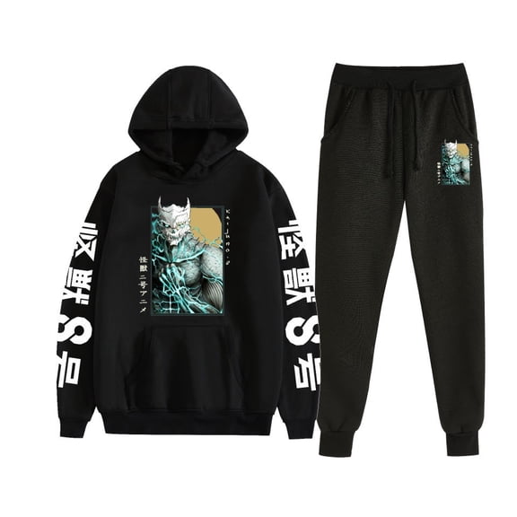 Duoxingbao  Anime Kaiju No. 8 Monster 8 Cross-border Casual Hooded Sweatshirt Set