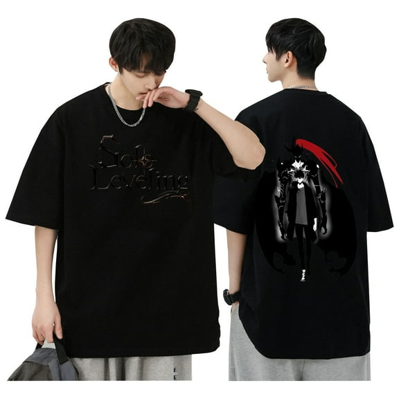 Duoxingbao  Anime peripherals I level up alone solo Leveling casual cartoon men and women's clothing short-sleeved T-shirt couple's same style