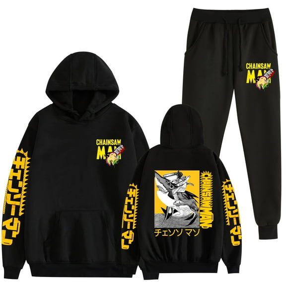 Duoxingbao Autumn and winter hooded sweatshirts Chainsaw Man peripheral European size cross-border hot selling printed pullovers for men and women