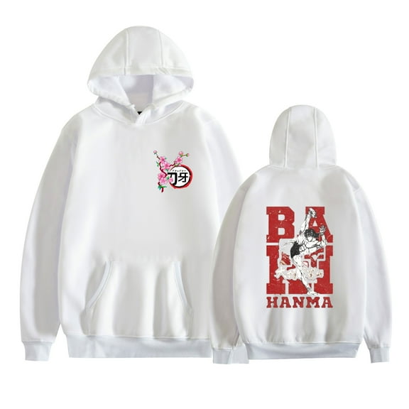 Duoxingbao Baki the Grappler Hoodie Long Sleeve Cotton Sweatshirt for Men and Women Couples Comfortable Soft with Pockets