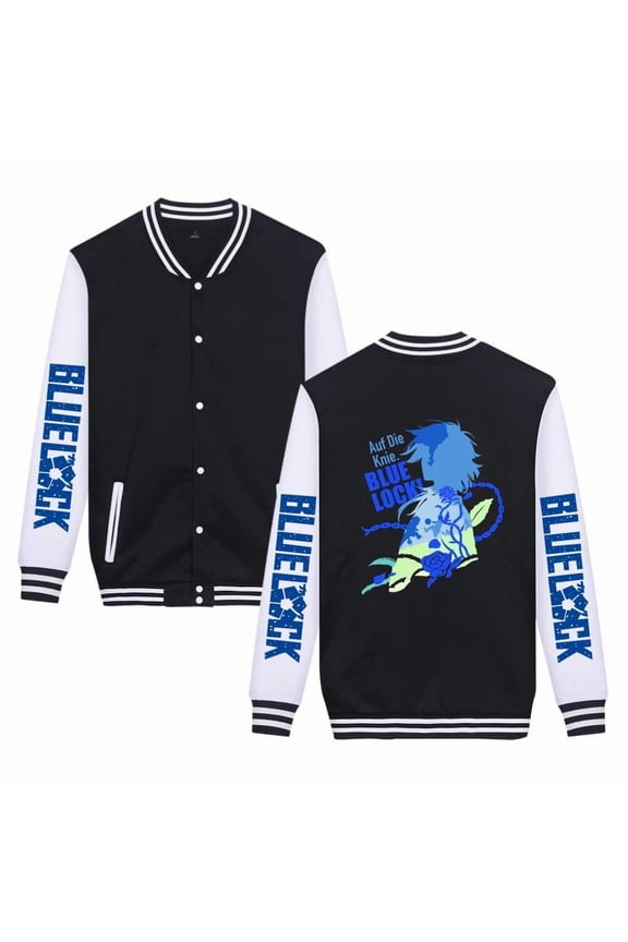 Baseball Uniform Youth BLUE LOCK Blue Prison Jacket Loose Fit New Spring/Autumn Style