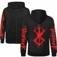 thumbnail image 1 of Duoxingbao Berserk Hoodie Zipper Anime 3D Japanese Cosplay Sweatshirt Pullover Hooded Sweater for Adults, 1 of 7