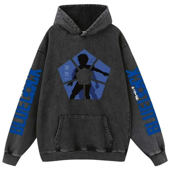 Duoxingbao  Blue Prison BLUE LOCK Japanese anime ainime cross-border washed sweatshirt winter men and women couples