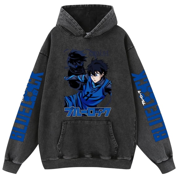 Duoxingbao  Blue Prison BLUE LOCK Japanese anime ainime cross-border washed sweatshirt winter men and women couples