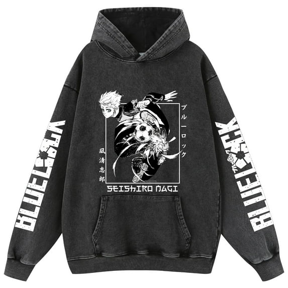 Duoxingbao Blue Prison BLUE LOCK Japanese anime ainime cross-border washed sweatshirt winter men and women couples