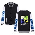 thumbnail image 1 of Duoxingbao  Blue lock anime cardigan baseball jacket, casual loose fit, unisex single-breasted printed street style coat., 1 of 4